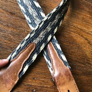 Vintage Genuine Leather Woven Belt M/L